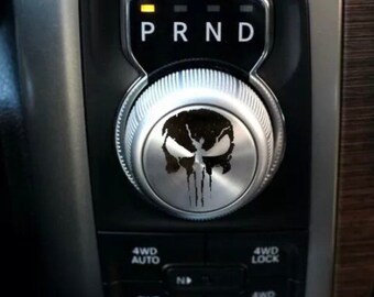 Fits Dodge Ram Punisher Decal Sticker for Shift Knob - Shift Knob Decal - Active Graphic Rebel Shifter