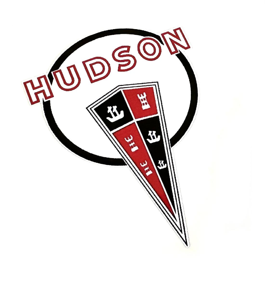 Vintage Hudson Logo Sticker Decal - Red & Black Design (2.8" X 4") - Made In USA