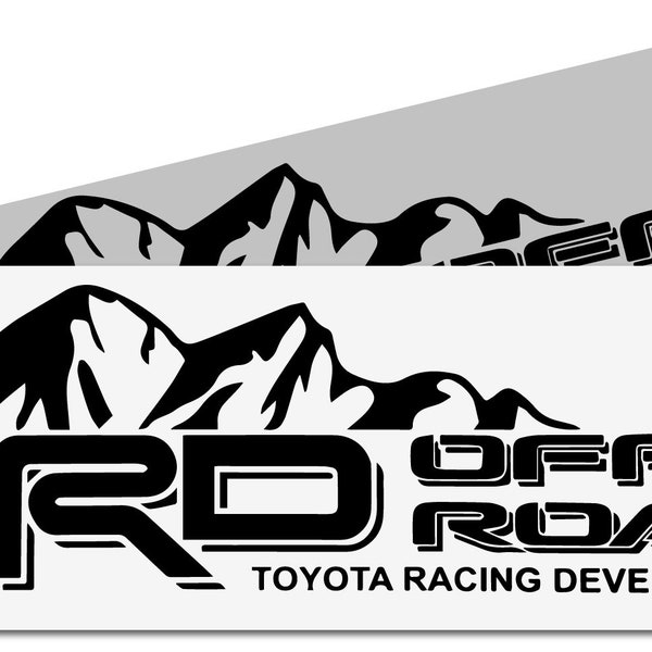 2 TRD Off Road Decals for Toyota Tacoma Tundra Mountains with Addon Option Pair Sticker Truck beds