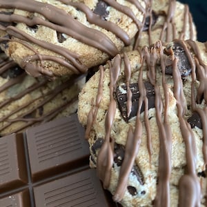 Best Seller Fresh Cookies Belgian Chocolate a Handmade Cookies, Baked Good Dark and Milk Chocolate, Best Seller, Dozen, 12 units, Christmas