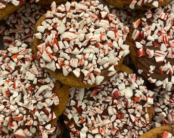 BEST SELLER Baked Good Handmade Cookies Chocolate Crushed Peppermint Candy Best Seller Party, 12 units