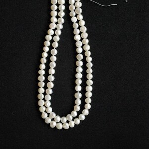 Perles baroques d'eau douce, perles vintage, 6 mm - 8 mm