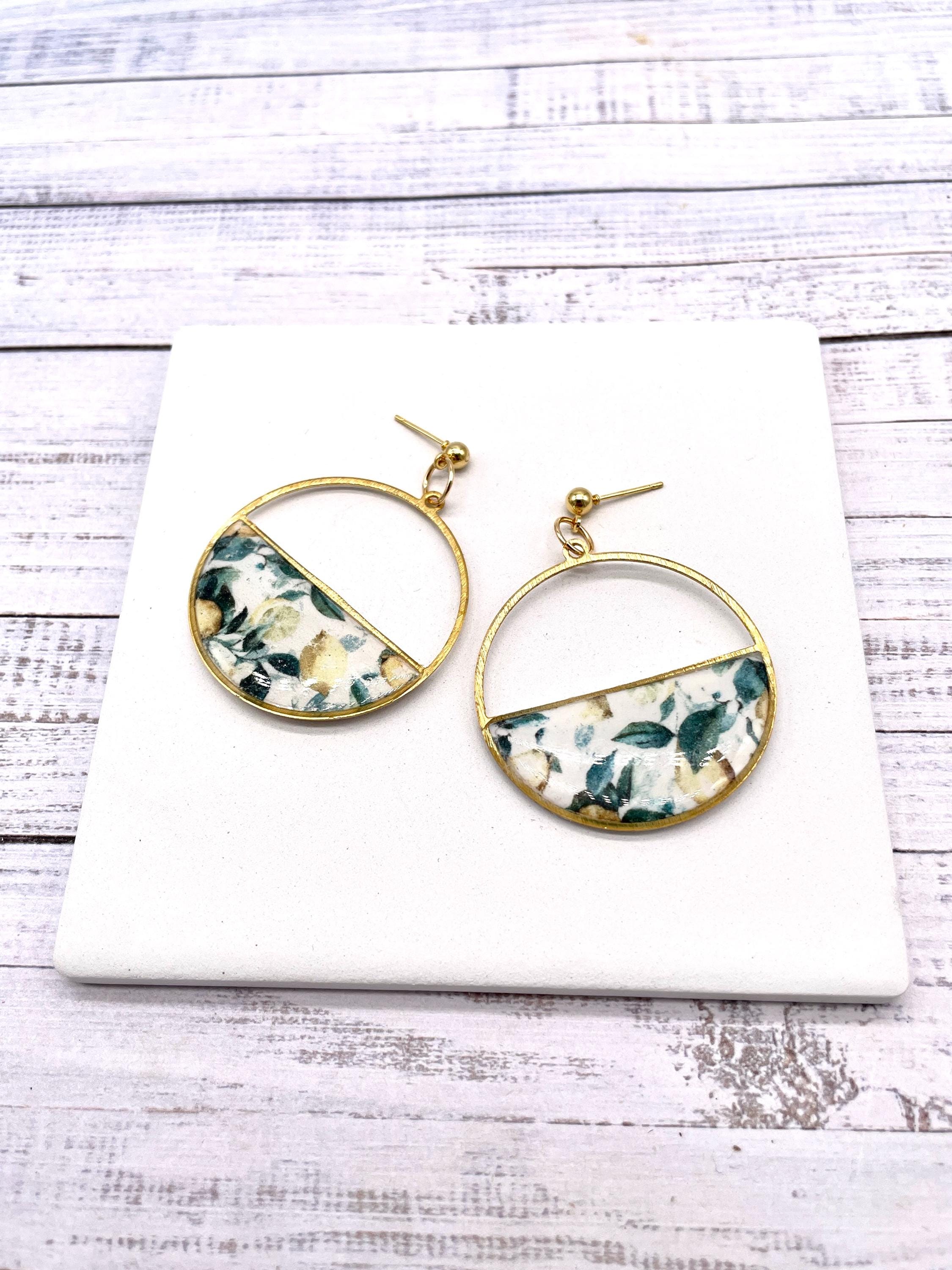 Handmade Floral Polymer Clay Earrings: Hypoallergenic Statement Jewellery