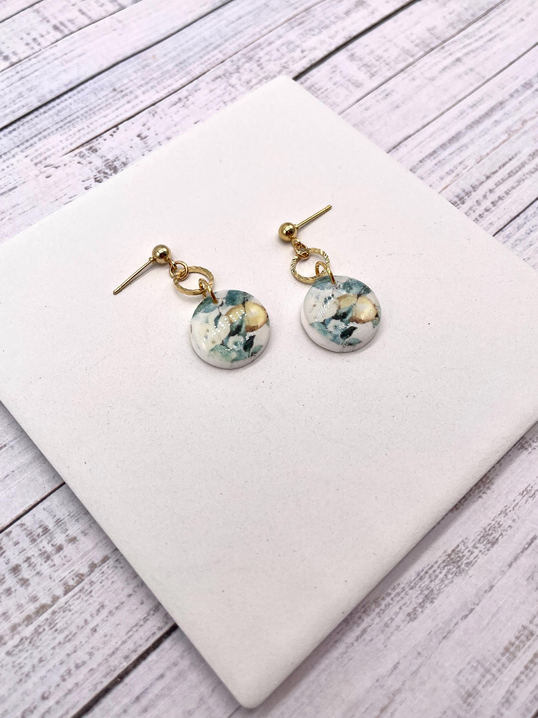 Handmade Polymer Clay Lemon Earrings: Statement Dangles - Thumbnail 3