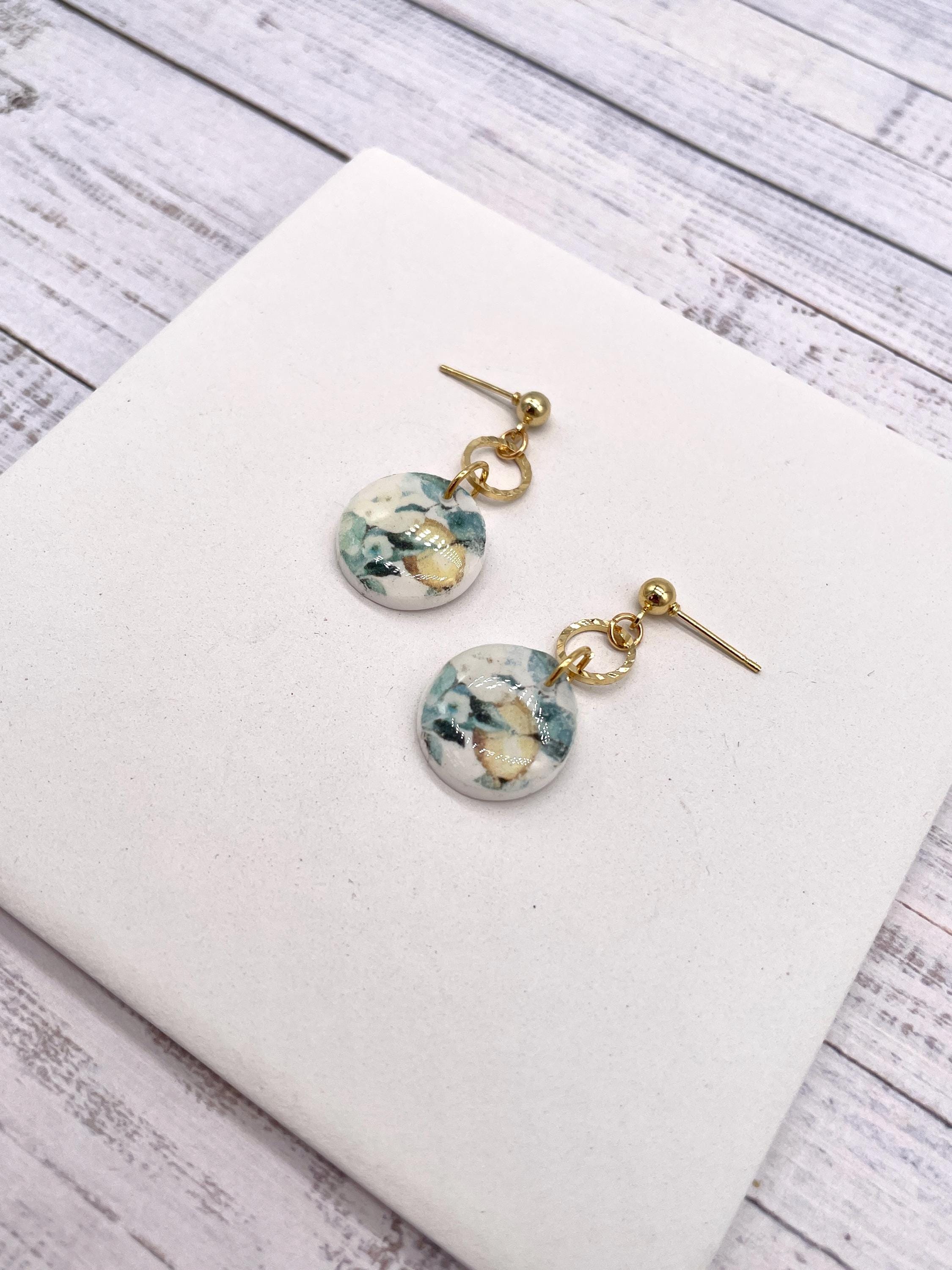 Handmade Polymer Clay Lemon Earrings: Statement Dangles - Thumbnail 2