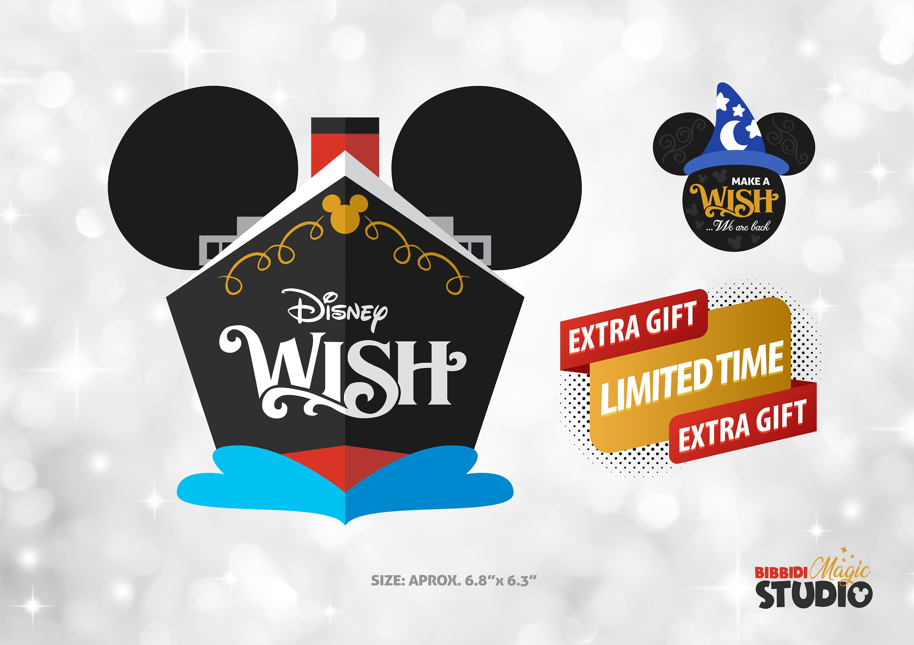 ディズニークルーズライン Wish 処女航海限定 ポストカード ピン