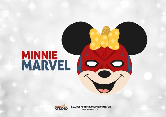 CAPT Marvel Minnie Ears! Iron-On OR Magnet