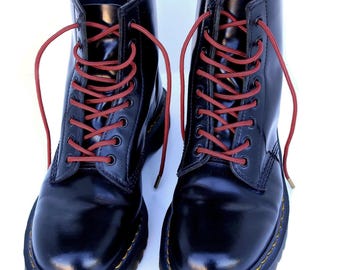 Shoe Boot Laces 550 Paracord, Red/Black, Durable & Tactical