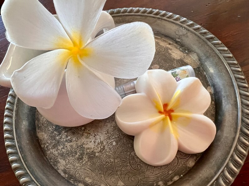 Hawaiian White Plumeria Soap Party Favors Bridal Shower Favors
