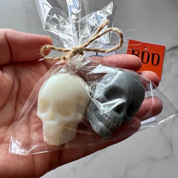 3D Skull Soap  0.75 oz | Halloween Party Favor | Gothic Wedding Gift | Birthday Party Favor | Stocking Stuffer |  ** FREE personalized tag