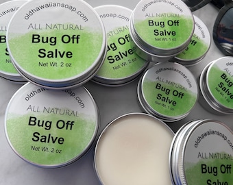Bug Off Salve | All Natural Mosquito and Tick Repellent | 5 Essential oil blend of Lavender-Geranium-Citronella-Lemon Eucalyptus-Peppermint