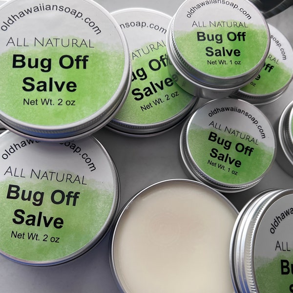 Bug Off Salve | All Natural Mosquito and Tick Repellent | 5 Essential oil blend of Lavender-Geranium-Citronella-Lemon Eucalyptus-Peppermint