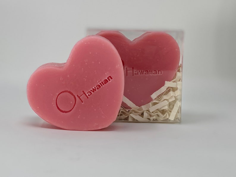 BULK Purchase Heart shaped soap 2 oz in a BOX Valentines Day gift Mothers Day gift Party Favors No Ribbon No Tag PINK Guava