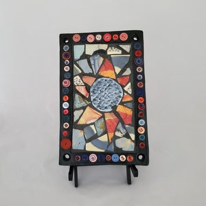 Red and Blue Flower Mosaic