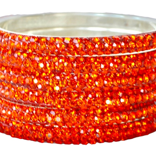 Orange Bangle Bracelet Etsy