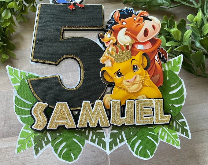 Lion King Inspired Cake Topper Etsy