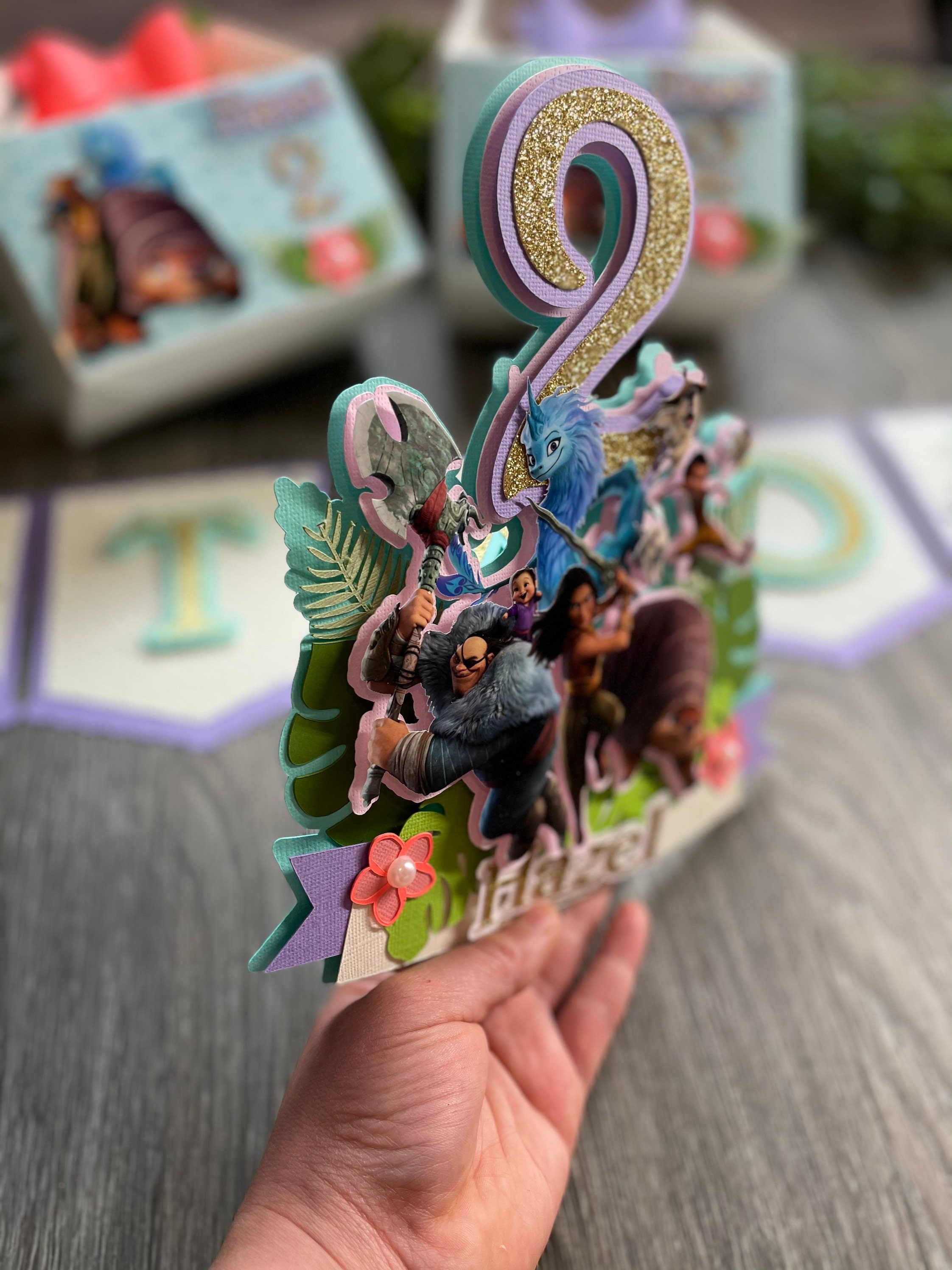 Raya and the last dragon cake topper | Etsy