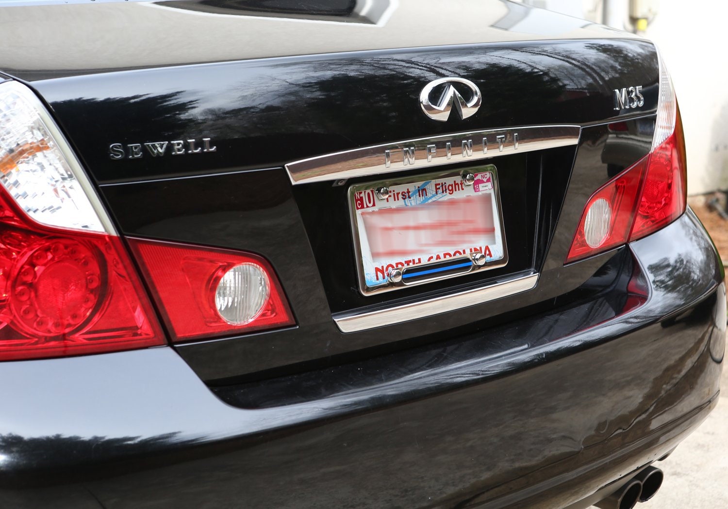 Stainless Steel Polished Mirror License Plate Frame thin Blue Etsy