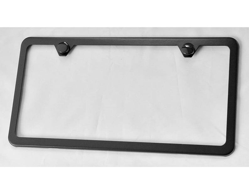 Slim Stainless Steel License Plate Frame Black New Etsy