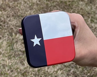 thumbnail image 2 of Texas State Flag Hitch Cover - Fits 2.5 Inch Receivers, Black Steel Construction 2 of 9