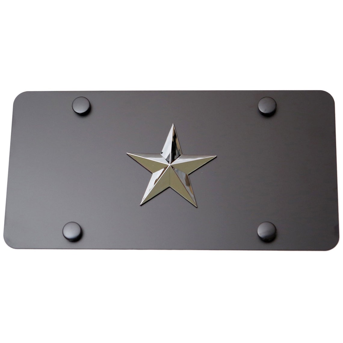 Texas Lone Star 3D Chrome Emblem on Black Stainless Steel Etsy