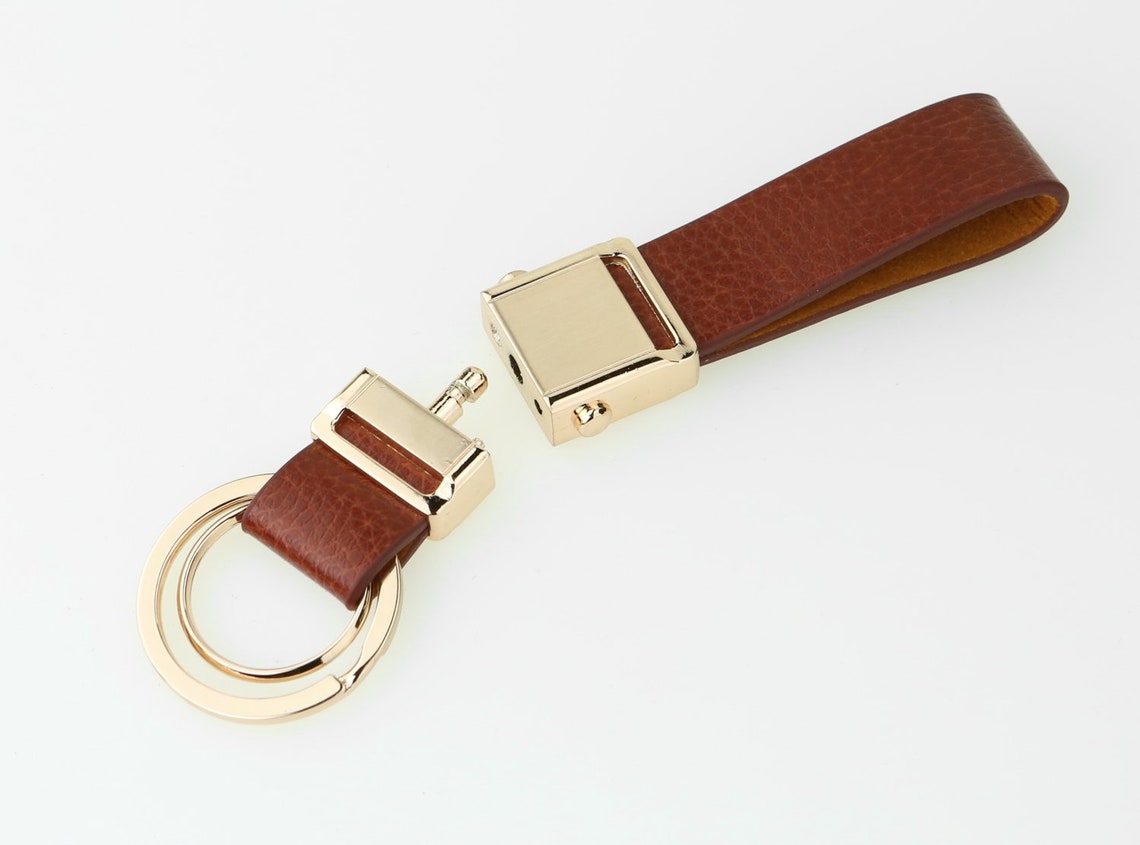 Genuine Leather Valet Keychain in a Gift Box Elegant Key Chain Etsy
