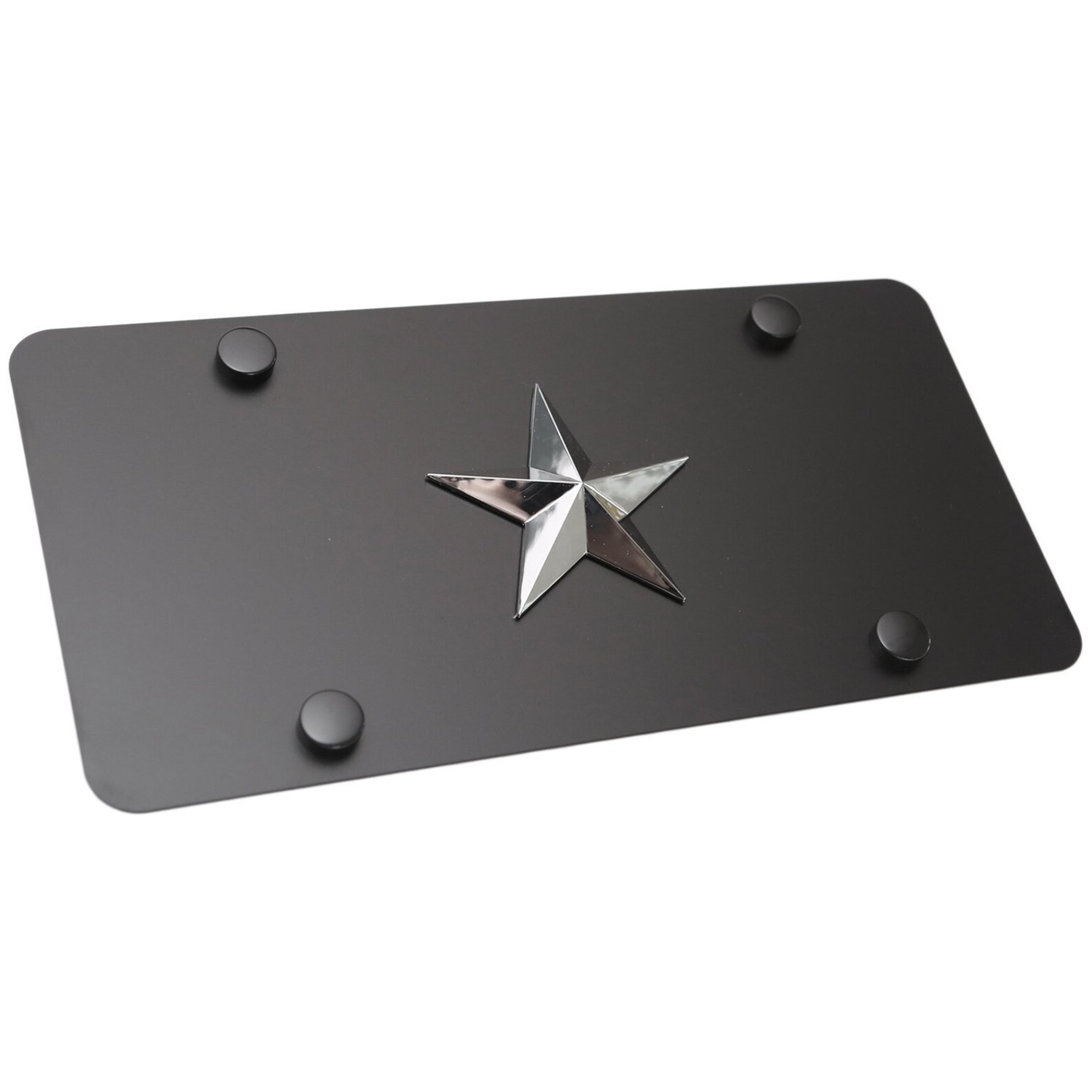 Texas Lone Star 3D Chrome Emblem on Black Stainless Steel Etsy