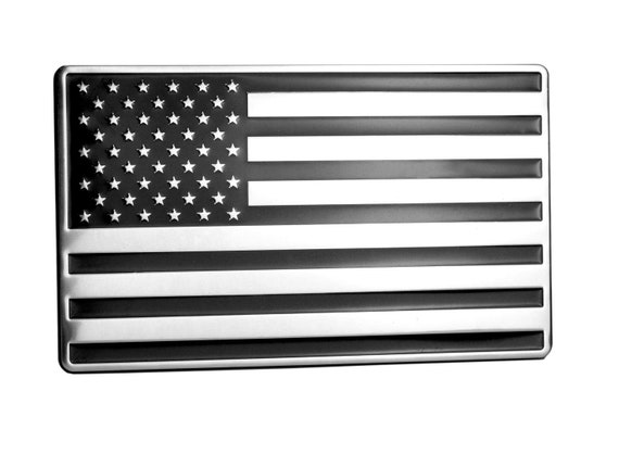 USA Black/chrome Metal Flag Emblem for Cars Trucks 5x - Etsy