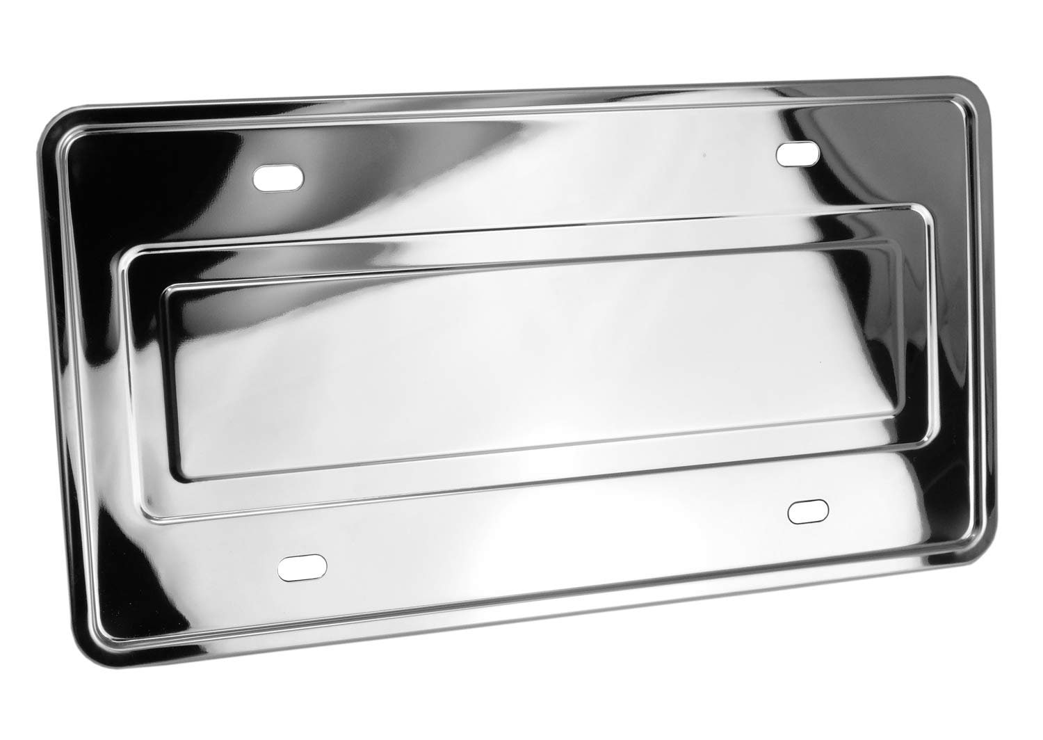 Stainless Steel License Plate Frame and Backing Reinforce Holder/Bracket Chrome Stainless Steel License Plate Frame and Backing Reinforce Holder/Bracket Chrome