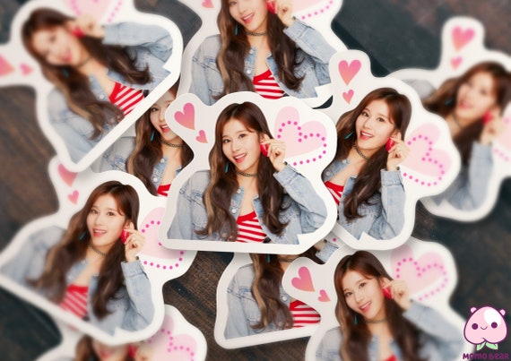 Sana Twice Love Hearts K Pop Vinyl Aufkleber 2 Mal Kpop Etsy De