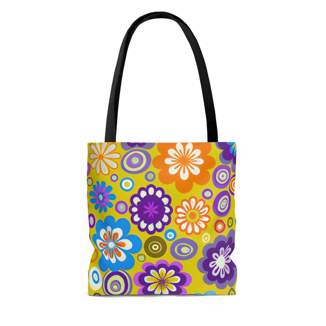 Retrotote Bag, Flower Tote Bag, Hippie Tote Bag, Grovy Tote Bag Etsy