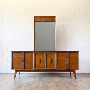 etsy mid century modern dresser White Gold Mid Century Modern Dresser