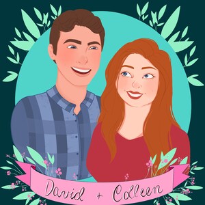 Original Couple Drawing Custom Commission
