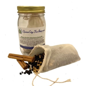 Immune Boosting Elderberry DIY Kit with Brew Bag (Add your own local honey/sweetener) 96 Servings