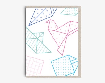 Origami Drawing Etsy Canada