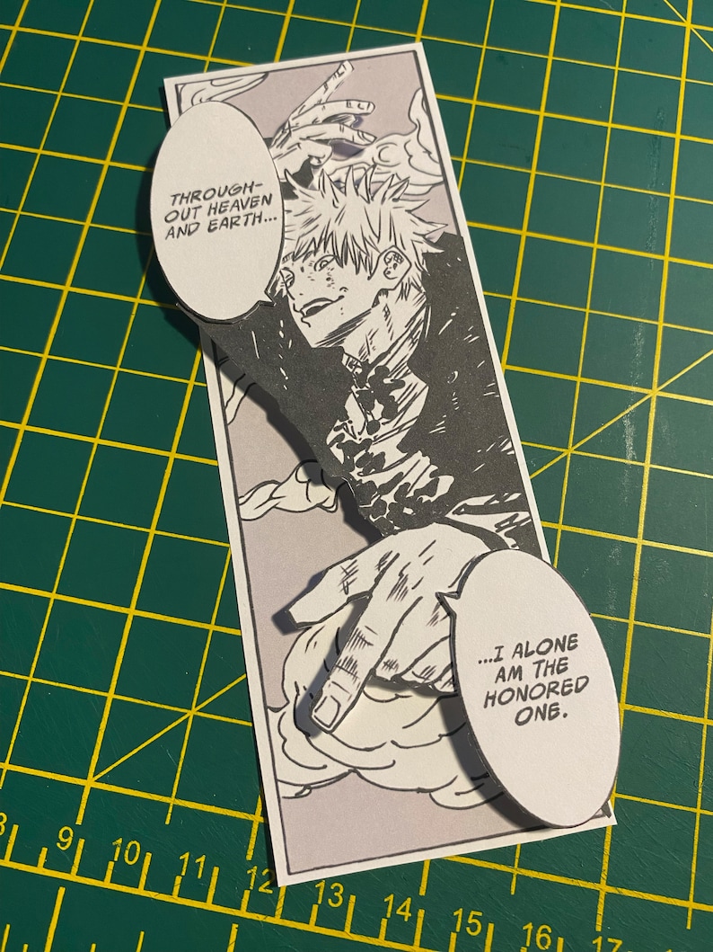 3D Anime Gojo/ Toji/ sukuna Bookmark 3D standee Jujutsu sorcerer Manga sketch bookmark paper anime bookmark Handmade anime gift Gojo 2