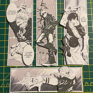 3D Anime Gojo/ Toji/ sukuna Bookmark 3D standee Jujutsu sorcerer Manga sketch bookmark paper anime bookmark Handmade anime gift image 1