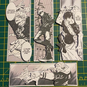 3D Anime Gojo/ Toji/ sukuna Bookmark 3D standee Jujutsu sorcerer Manga sketch bookmark paper anime bookmark Handmade anime gift image 1