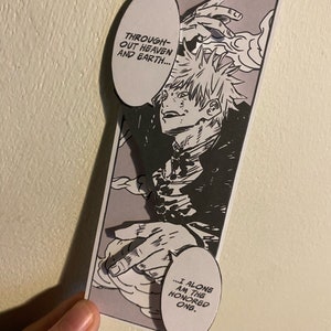 3D Anime Gojo/ Toji/ sukuna Bookmark 3D standee Jujutsu sorcerer Manga sketch bookmark paper anime bookmark Handmade anime gift image 10