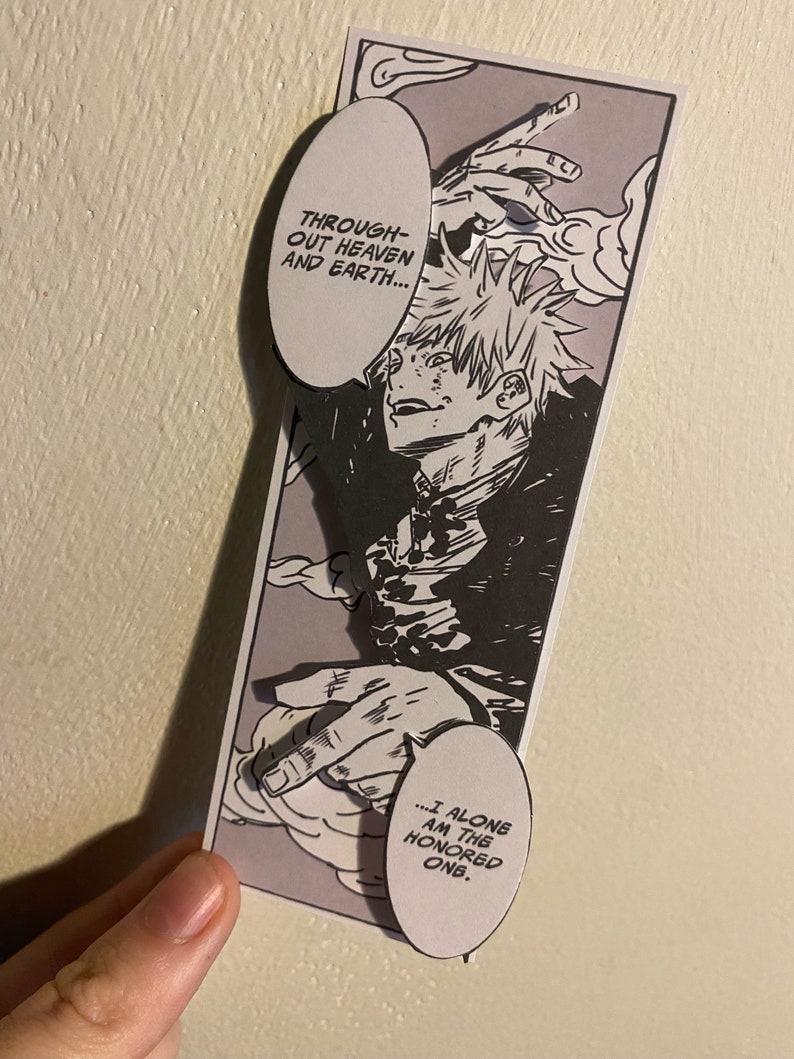 3D Anime Gojo/ Toji/ sukuna Bookmark 3D standee Jujutsu sorcerer Manga sketch bookmark paper anime bookmark Handmade anime gift 画像 10