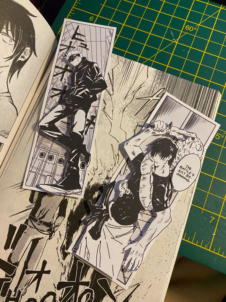 3D Anime Gojo/ Toji/ sukuna Bookmark 3D standee Jujutsu sorcerer Manga sketch bookmark paper anime bookmark Handmade anime gift image 2