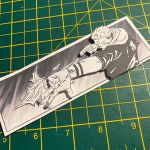 3D Anime Gojo/ Toji/ sukuna Bookmark 3D standee Jujutsu sorcerer Manga sketch bookmark paper anime bookmark Handmade anime gift Sukuna