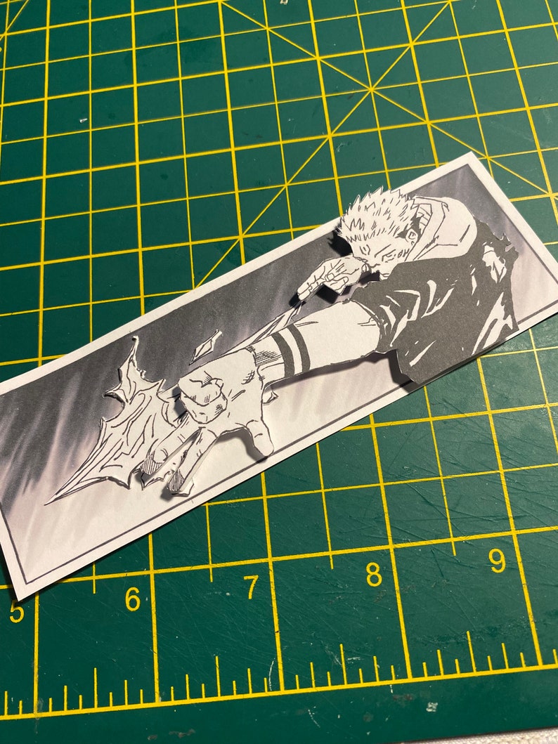 3D Anime Gojo/ Toji/ sukuna Bookmark 3D standee Jujutsu sorcerer Manga sketch bookmark paper anime bookmark Handmade anime gift Sukuna