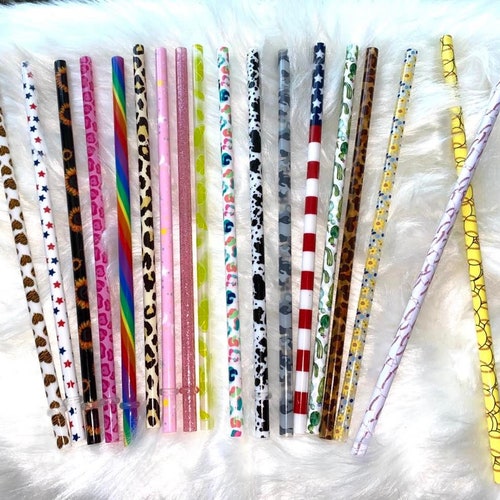 Reusable 9 Inch Straws Tumbler Straws Sunflower Strawsheart Etsy