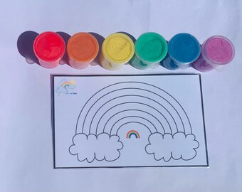 Rainbow Mini Playdough Set