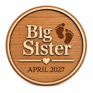 Big Sister Pregnancy Announcement Sign | Personalized Sibling Reveal | Due Date Photo Prop