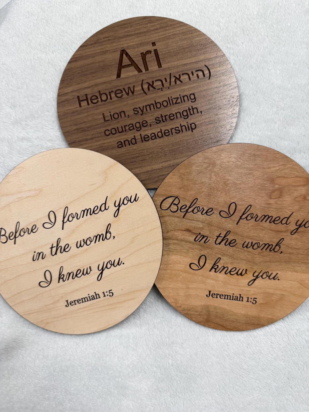 Back-side Engraving for Wooden 3D Baby Name Sign - Etsy