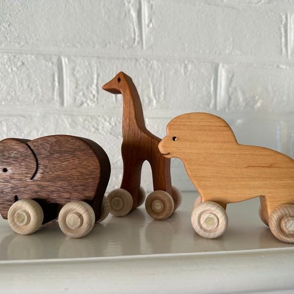 Wooden Animal Toys Etsy