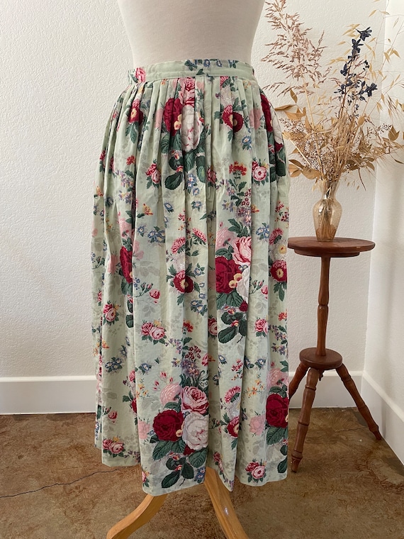 floral vintage skirt / 80s/90s skirt / Ralph Laure