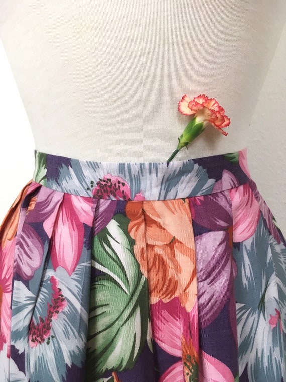 vintage floral skirt / floral midi skirt / romant… - image 3
